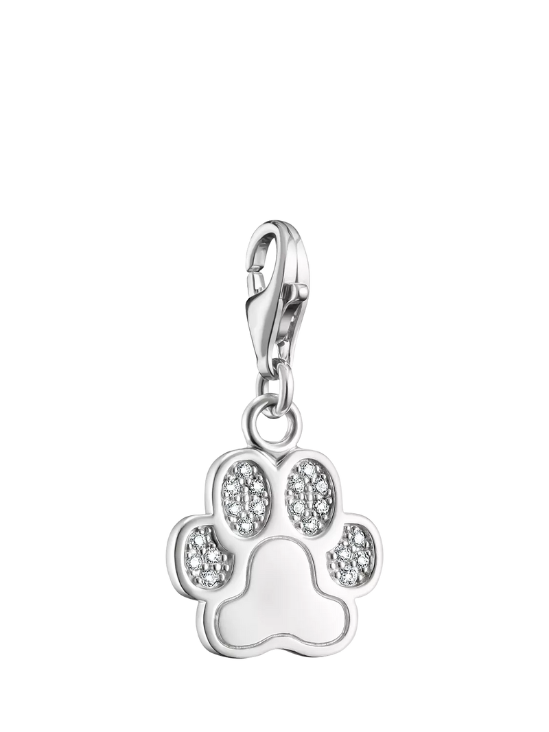 Thomas Sabo paw charm with cubic zirconia, imported from the UK