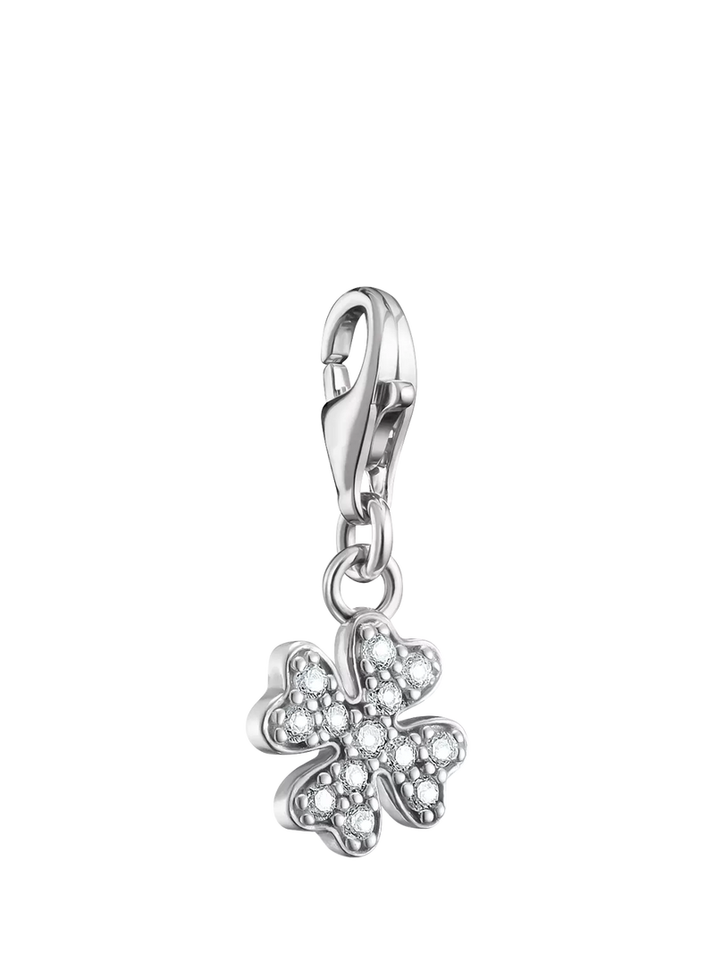 Thomas Sabo silver clover charm with cubic zirconia - British product