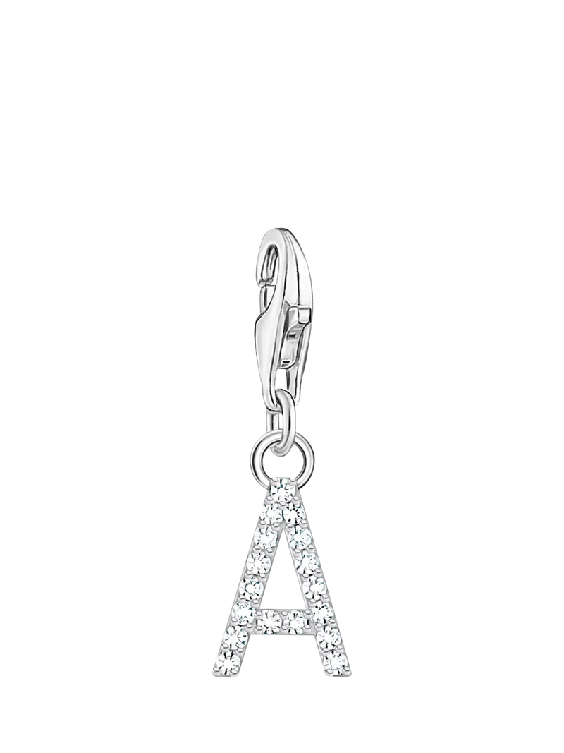 Thomas Sabo cubic zirconia letter charm in sterling silver - British product