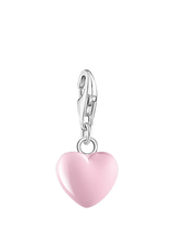 John Lewis THOMAS SABO Enamel Heart Charm, Silver/Pink- Buy online at McGrocer