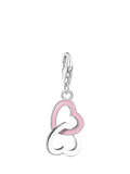 THOMAS SABO silver and pink heart charm, imported from the UK