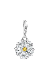 John Lewis THOMAS SABO Crystal Daisy Charm, Silver- Buy online at McGrocer