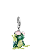 John Lewis THOMAS SABO Enamel Frog Charm Silver/Green- Buy online at McGrocer