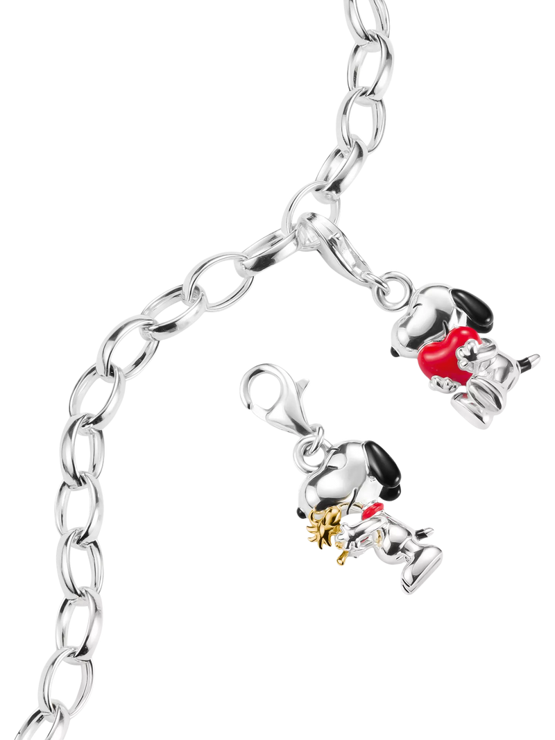 THOMAS SABO Snoopy Heart charm silver and red enamel, UK version