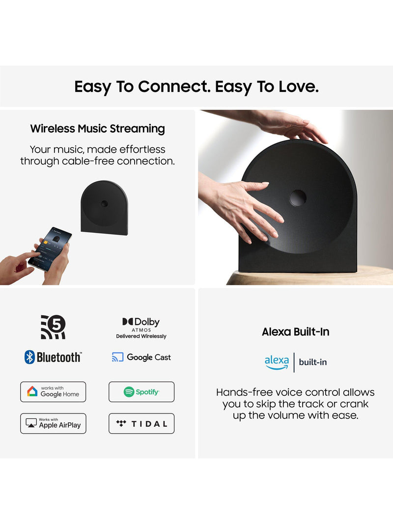Samsung Music Studio smart speaker black, imported from the UK