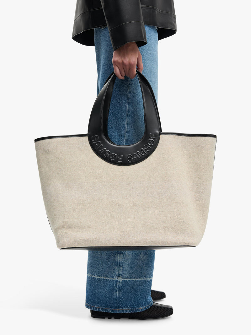 Samsøe Samsøe Saberta beach tote bag bone white (British brand)