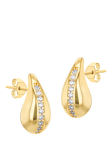 John Lewis IBB 9ct Yellow Gold Teardrop Stud Earrings- Buy online at McGrocer