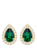 John Lewis IBB 9ct Yellow Gold Pear Stud Earrings, Multi- Buy online at McGrocer