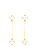 IBB earrings clover drop stud 9ct - British product
