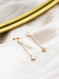 IBB earrings clover drop stud 9ct - British product