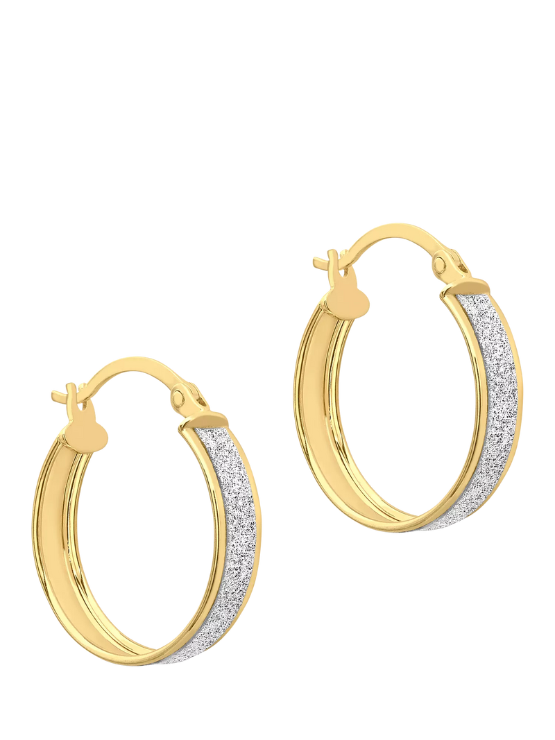 IBB 9ct yellow gold creole hoop earrings, imported from the UK