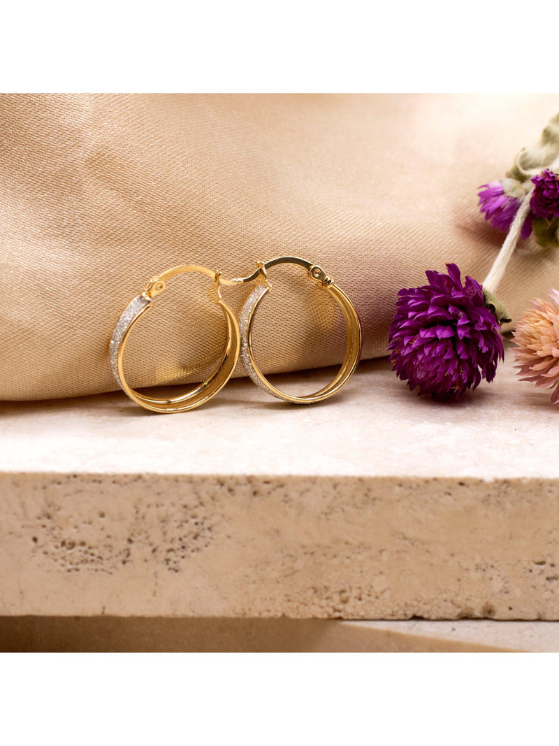 IBB 9ct yellow gold creole hoop earrings, imported from the UK