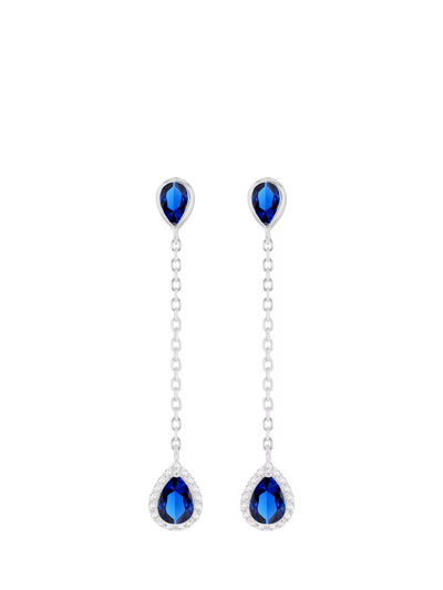 John Lewis IBB Cubic Zirconia Teardrop Earrings Multi- Buy online at McGrocer