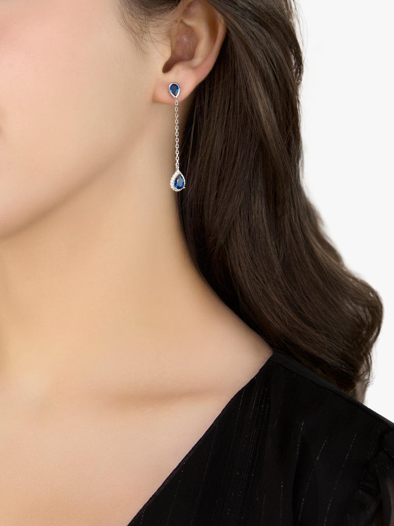 IBB cubic zirconia teardrop earrings, UK version