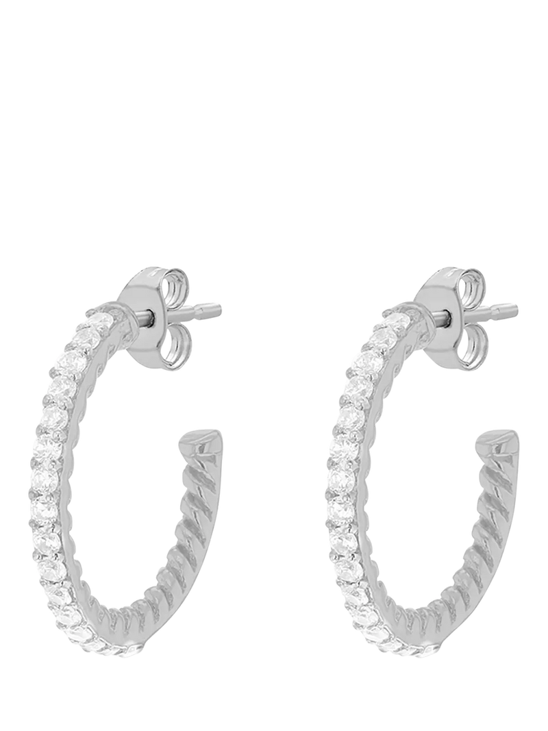 IBB sterling silver cubic zirconia earrings (British brand)