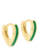 John Lewis IBB Enamel V-Shape Huggie Hoop Earrings, Multi- Buy online at McGrocer
