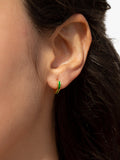 IBB gold plated enamel huggie hoop earrings, UK version