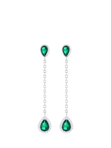 John Lewis IBB Cubic Zirconia Teardrop Earrings, Multi- Buy online at McGrocer