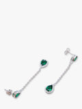 IBB cubic zirconia teardrop earrings sterling silver multi, UK version