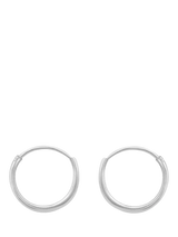 John Lewis IBB Sterling Silver Large Hoop Earrings- Buy online at McGrocer