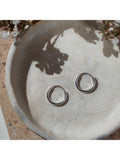 IBB sterling silver large hoop earrings 12mm - British product