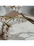 IBB sterling silver large hoop earrings 12mm - British product