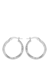 John Lewis IBB Sterling Silver Marquise Creole Hoop Earrings 25mm- Buy online at McGrocer