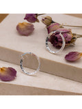 IBB sterling silver marquise hoop earrings 25mm (British brand)