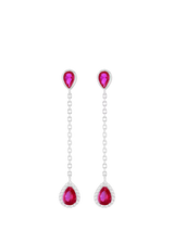 John Lewis IBB Cubic Zirconia Teardrop Earrings Multi- Buy online at McGrocer