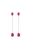 IBB Cubic Zirconia Teardrop Earrings sterling silver, UK version
