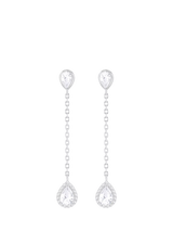 John Lewis IBB Cubic Zirconia Teardrop Earrings, Multi- Buy online at McGrocer