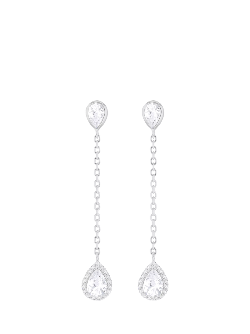 IBB cubic zirconia teardrop earrings 50mm, UK version