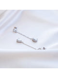 IBB cubic zirconia teardrop earrings 50mm, UK version