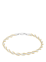 John Lewis IBB Two Tone Twisted Herringbone Bracelet Multi- Buy online at McGrocer