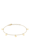 IBB 9ct yellow gold heart charm bracelet, UK version