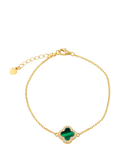 IBB malachite clover chain bracelet, imported from the UK