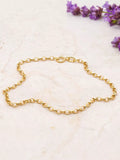 IBB 9ct yellow gold oval belcher bracelet, imported from the UK