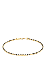 John Lewis IBB 9ct Yellow Gold Black Cubic Zirconia Bracelet- Buy online at McGrocer