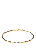 IBB 9ct yellow gold bracelet with black cubic zirconia - British product