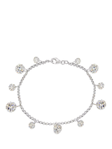 John Lewis IBB Sterling Silver Cubic Zirconia Drop Charm Bracelet- Buy online at McGrocer