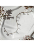 IBB sterling silver cubic zirconia drop charm bracelet, imported from the UK