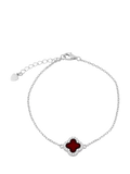 IBB red clover cubic zirconia bracelet (British brand)