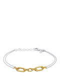 IBB multi paper link curb bracelet 16.5-19cm (British brand)