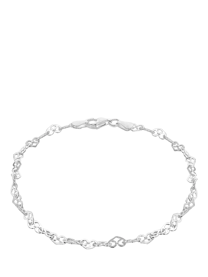 IBB heart link bracelet sterling silver - British product