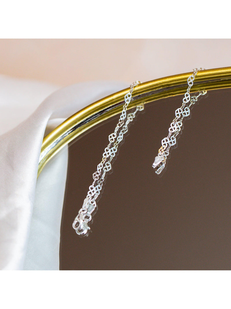 IBB heart link bracelet sterling silver - British product