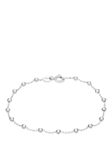 John Lewis IBB Mini Ball Rhodium Plated Sterling Silver Bracelet 18cm- Buy online at McGrocer