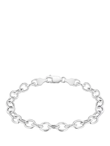 John Lewis IBB Sterling Silver Oval Belcher Bracelet- Buy online at McGrocer