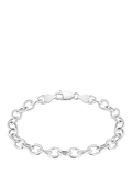 IBB sterling silver oval belcher bracelet, imported from the UK