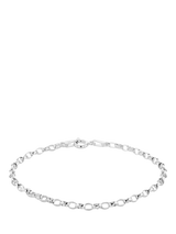 John Lewis IBB Sterling Silver Oval Belcher Bracelet- Buy online at McGrocer