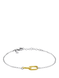 IBB two tone paper link bracelet sterling silver (British brand)